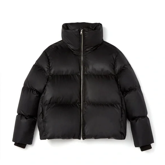 🥰🥰🥰La CANADIENNE black jacket/puffer/parka size L - Picture 2 of 8